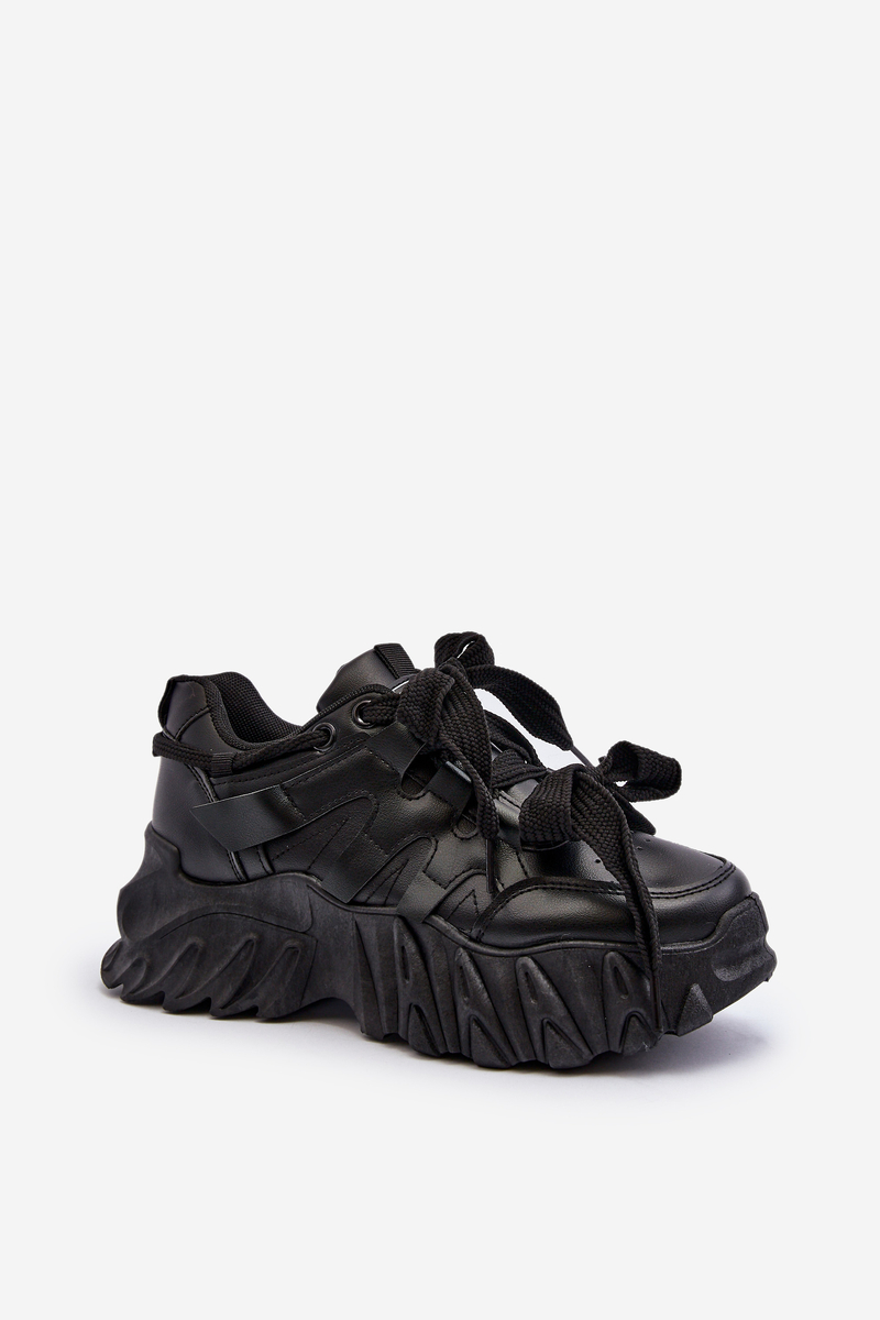 Women's sneakers with chunky soles black Ellerai