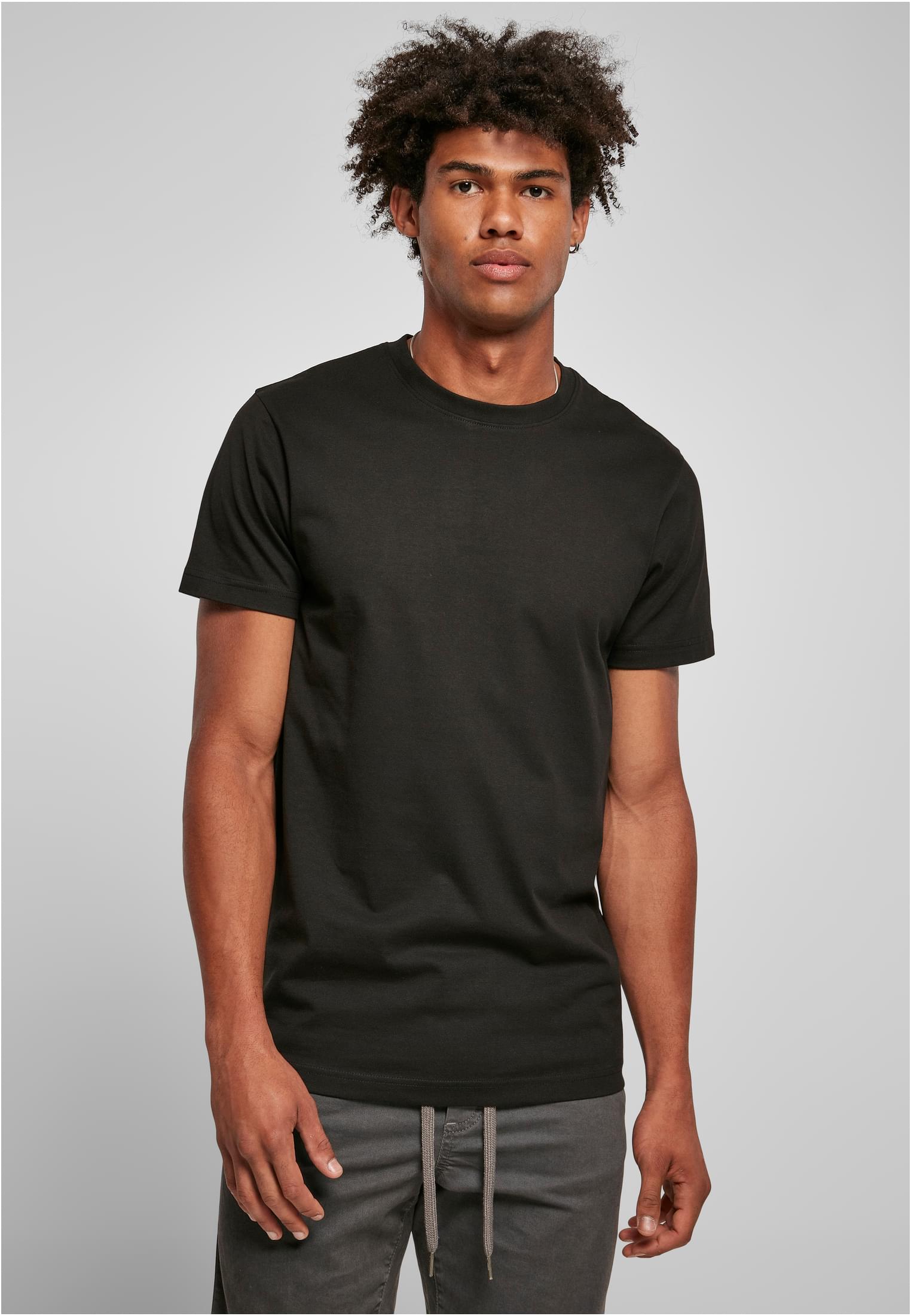 Levně Recyklované základní tričko černé barvy