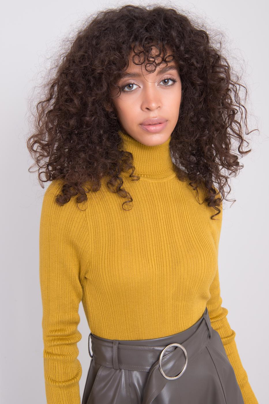 Mustard turtleneck sweater from BSL