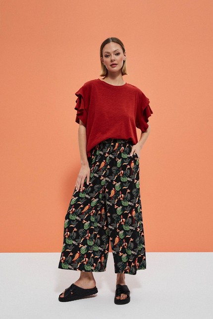 Culottes With A Tropical Print