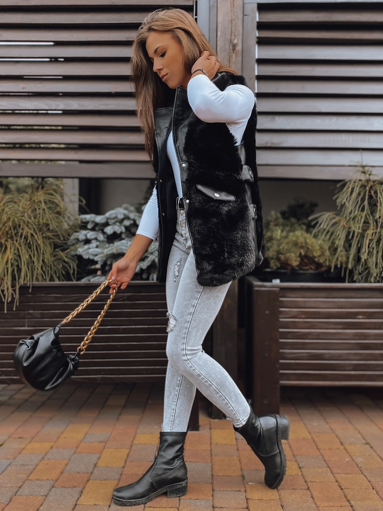 GINNO vesta pentru femei negru Dstreet