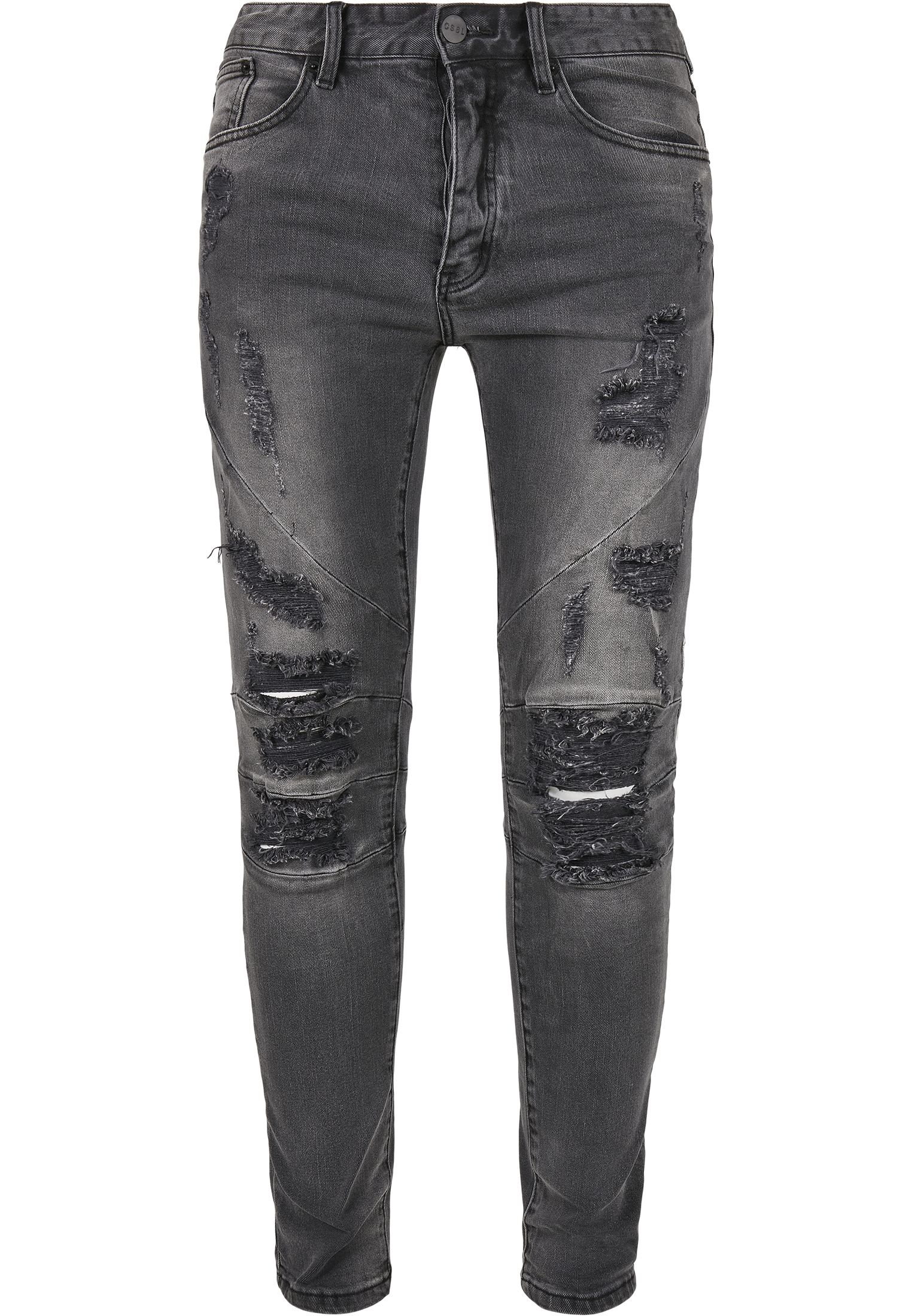 C&S Paneled Denim Pants distressed vintage black