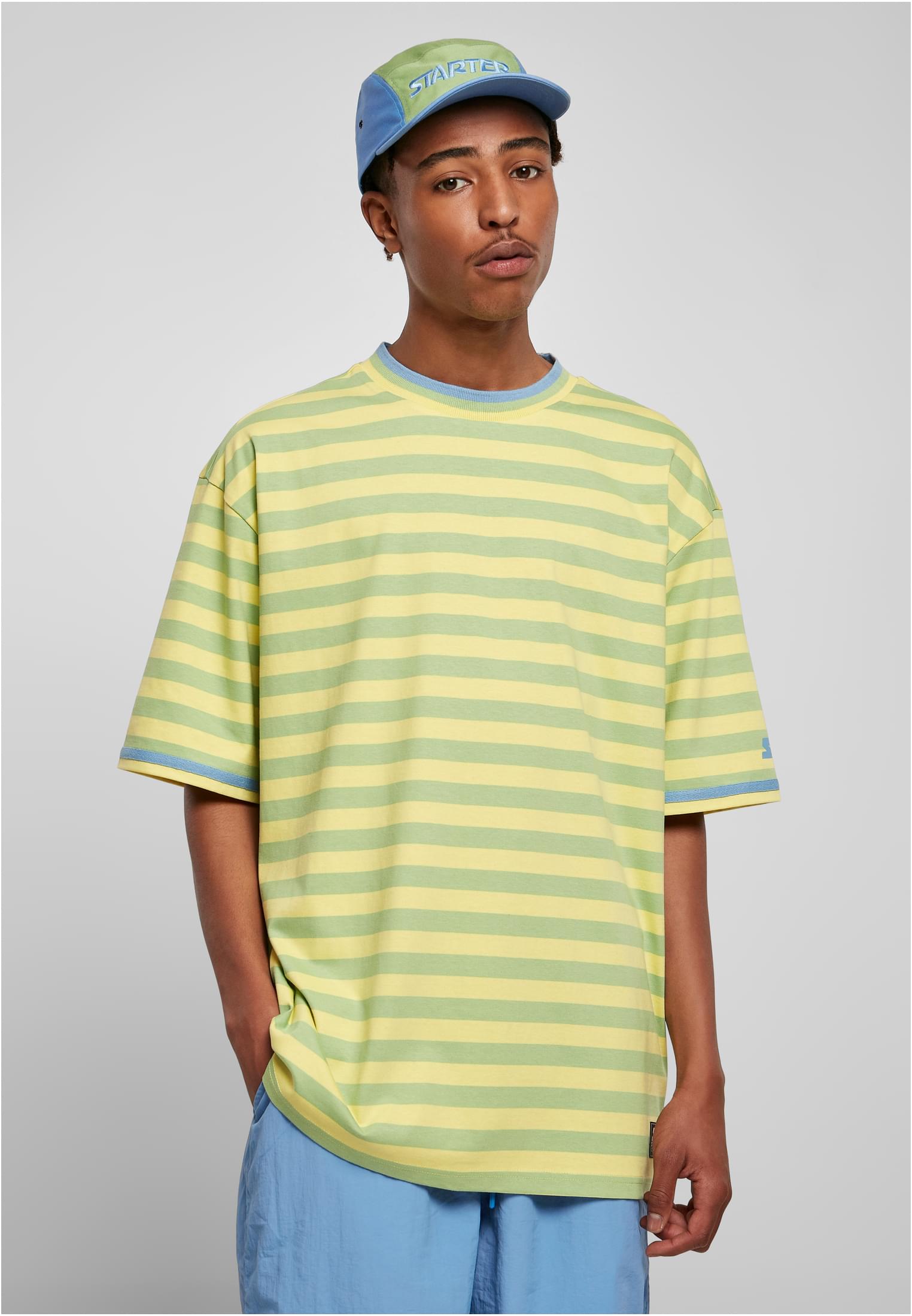 Starter Fresh Stripes Tee Jadegreen/canary-yellow