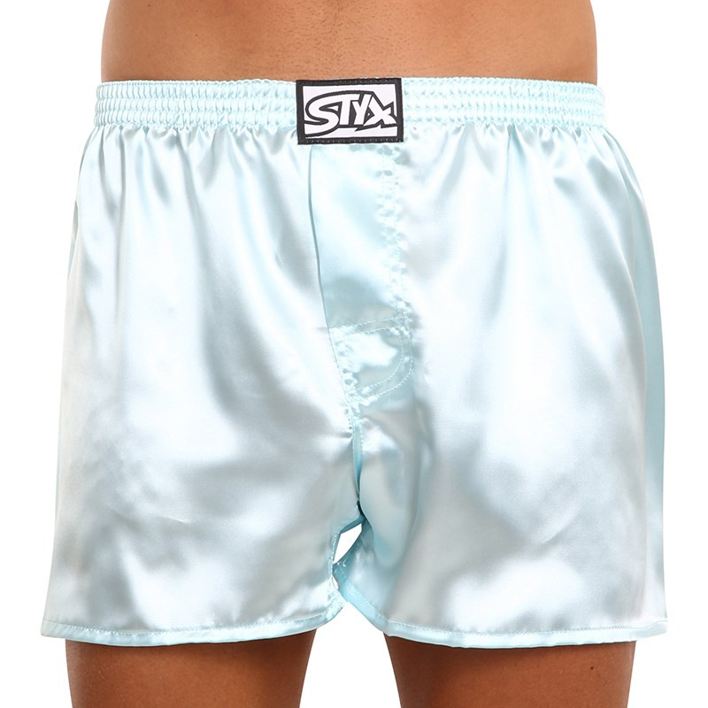 Men's Shorts Styx Classic Rubber Satin Light Blue