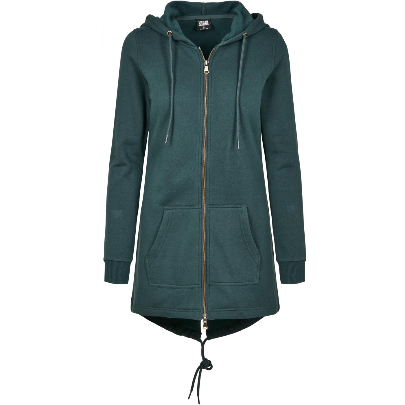 Ladies Sweat Parka Bottlegreen