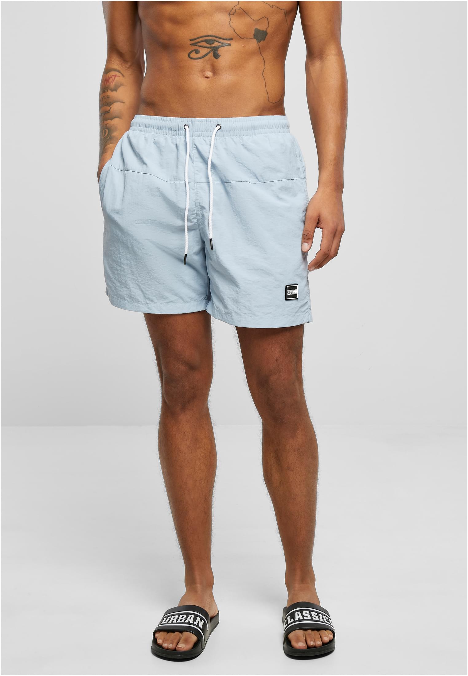 Mens Block Swimsuit Summer Blue
