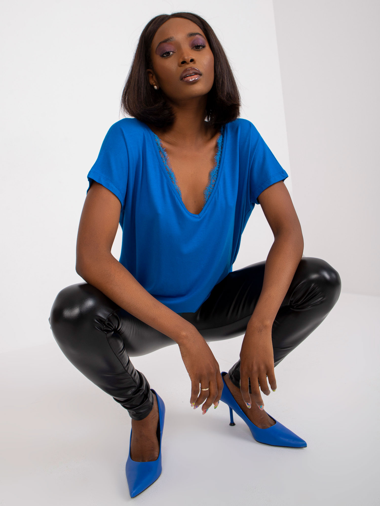 Cobalt T-shirt Aileen Viscose