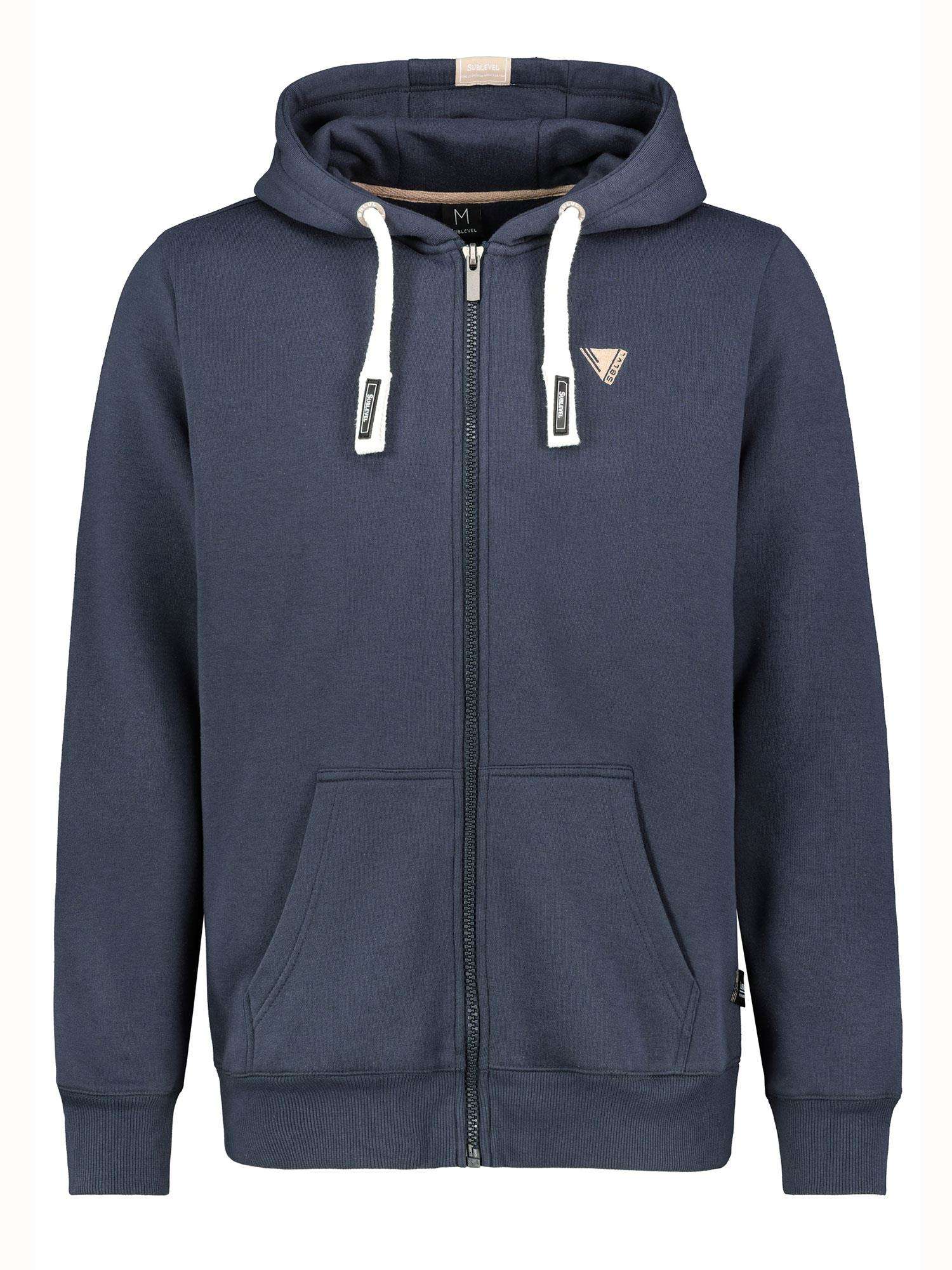 SUBLEVEL dark blue men's sweatshirt with pockets