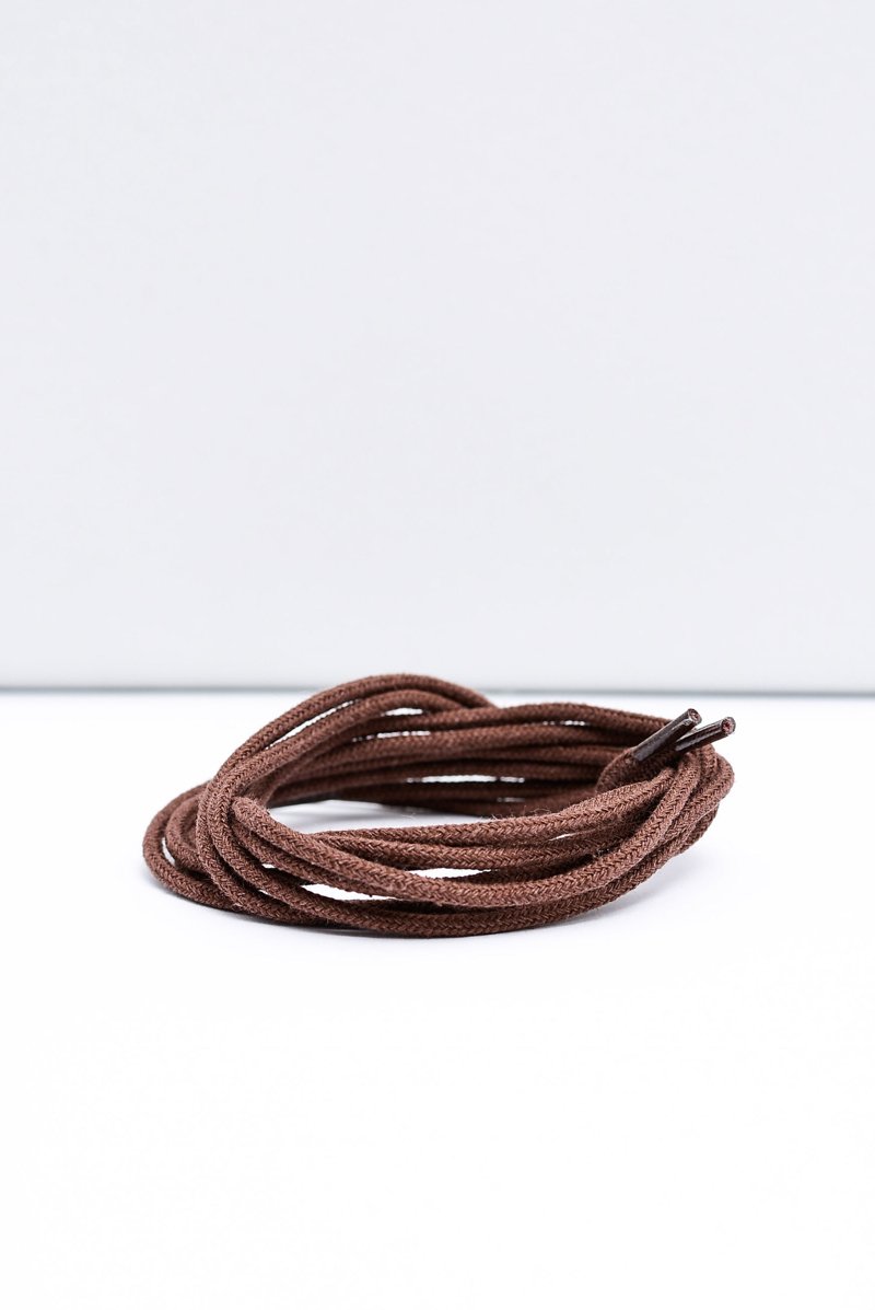Corbby Brown Thin Shoelaces Rotund