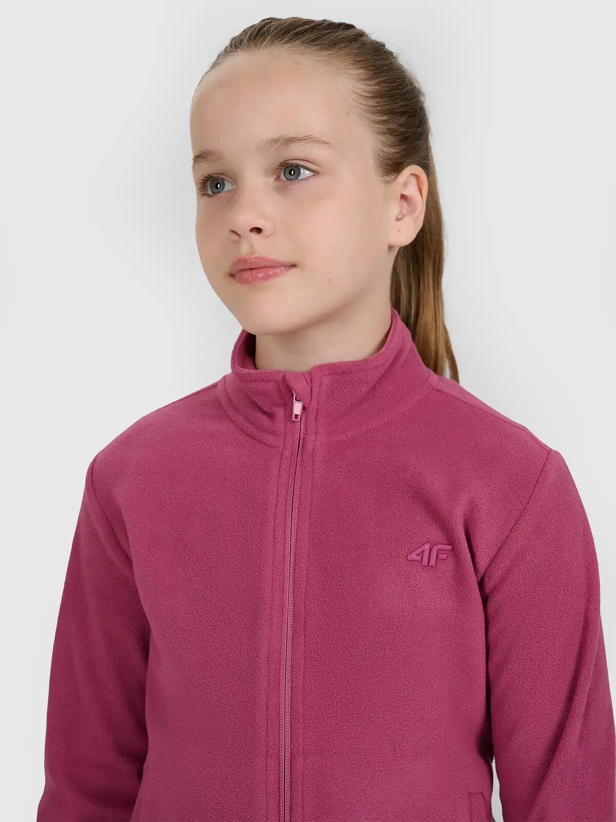 Girls' fleece sweatshirt 4F