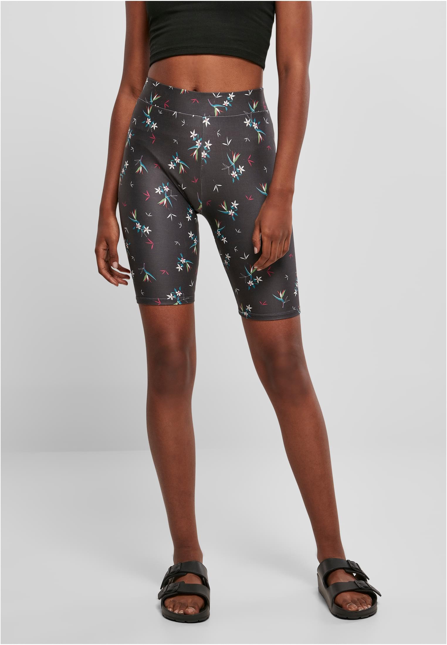 Dámské Měkké AOP Cycle Shorts Blackfloret