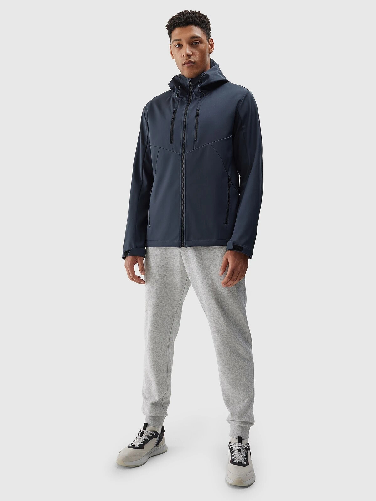 Men&#039;s windproof softshell jacket 8000 4F membrane - grey