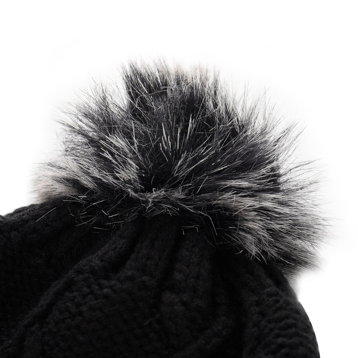 Warm hat with pompom ALPINE PRO GODERE black