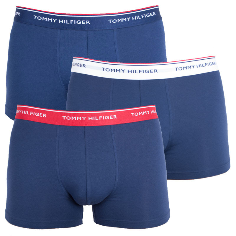 3PACK Mężczyźni's Bokserzy Tommy Hilfiger Ciemnoniebieski (1U87903842 904)