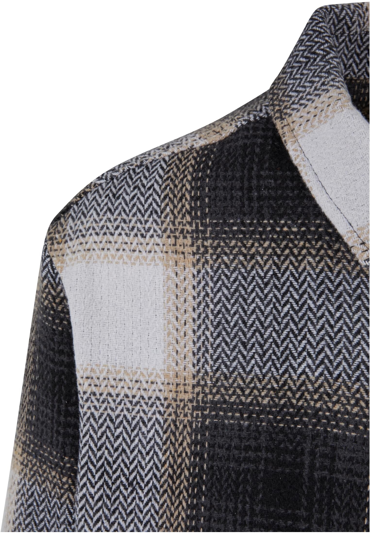 Men's zip shirt jacket beige/black