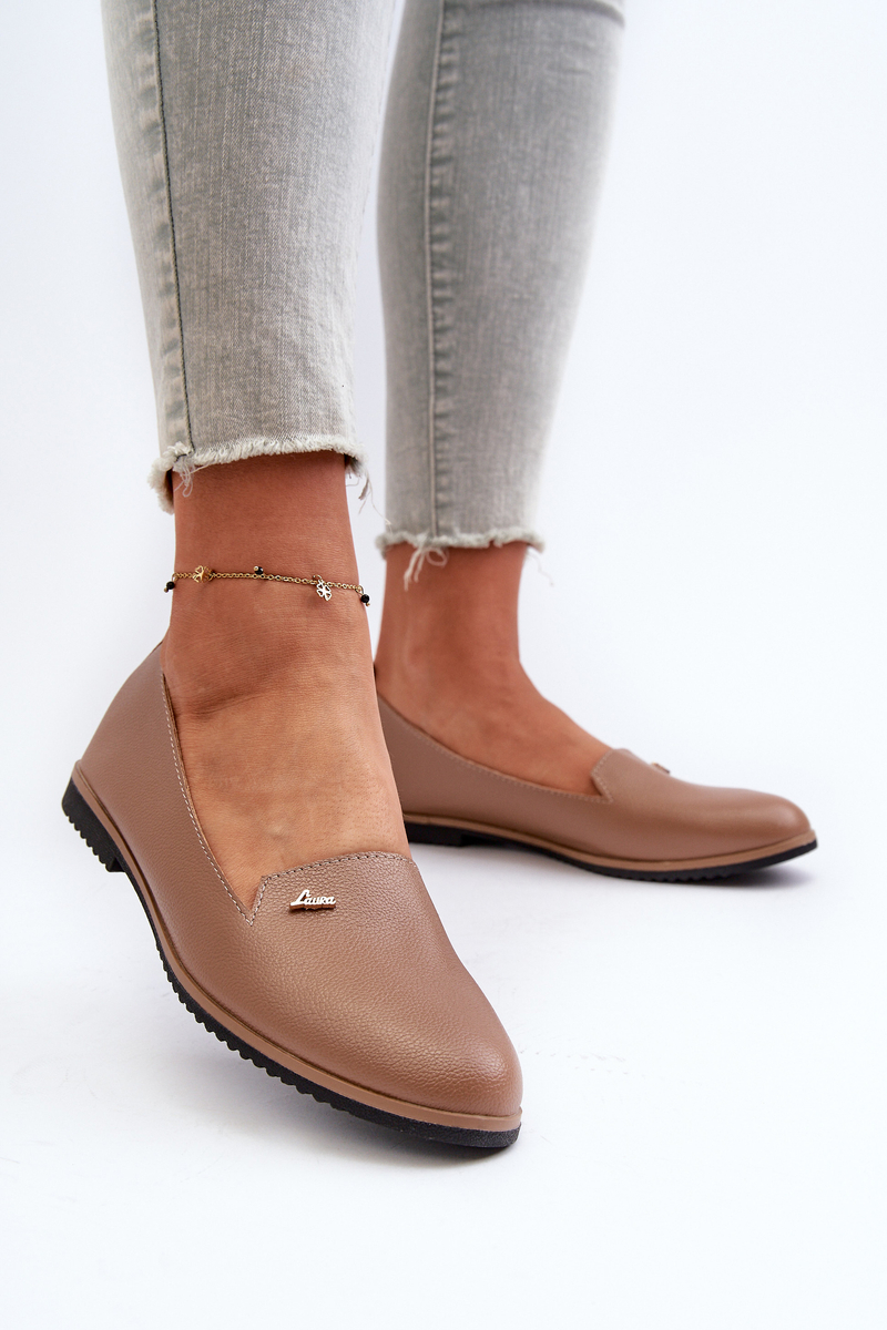 Women's flat loafers brown Enzla