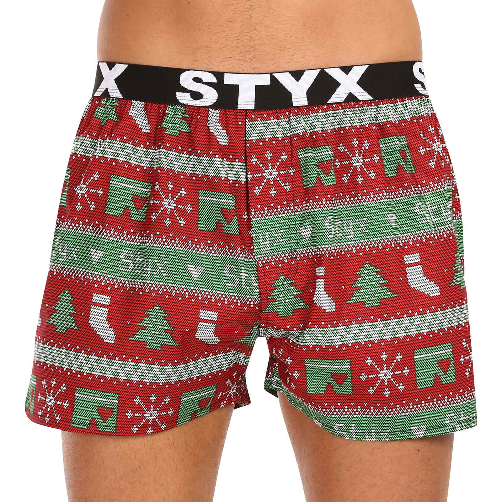 Men's Briefs Styx Art Sports Rubber Christmas Knitted