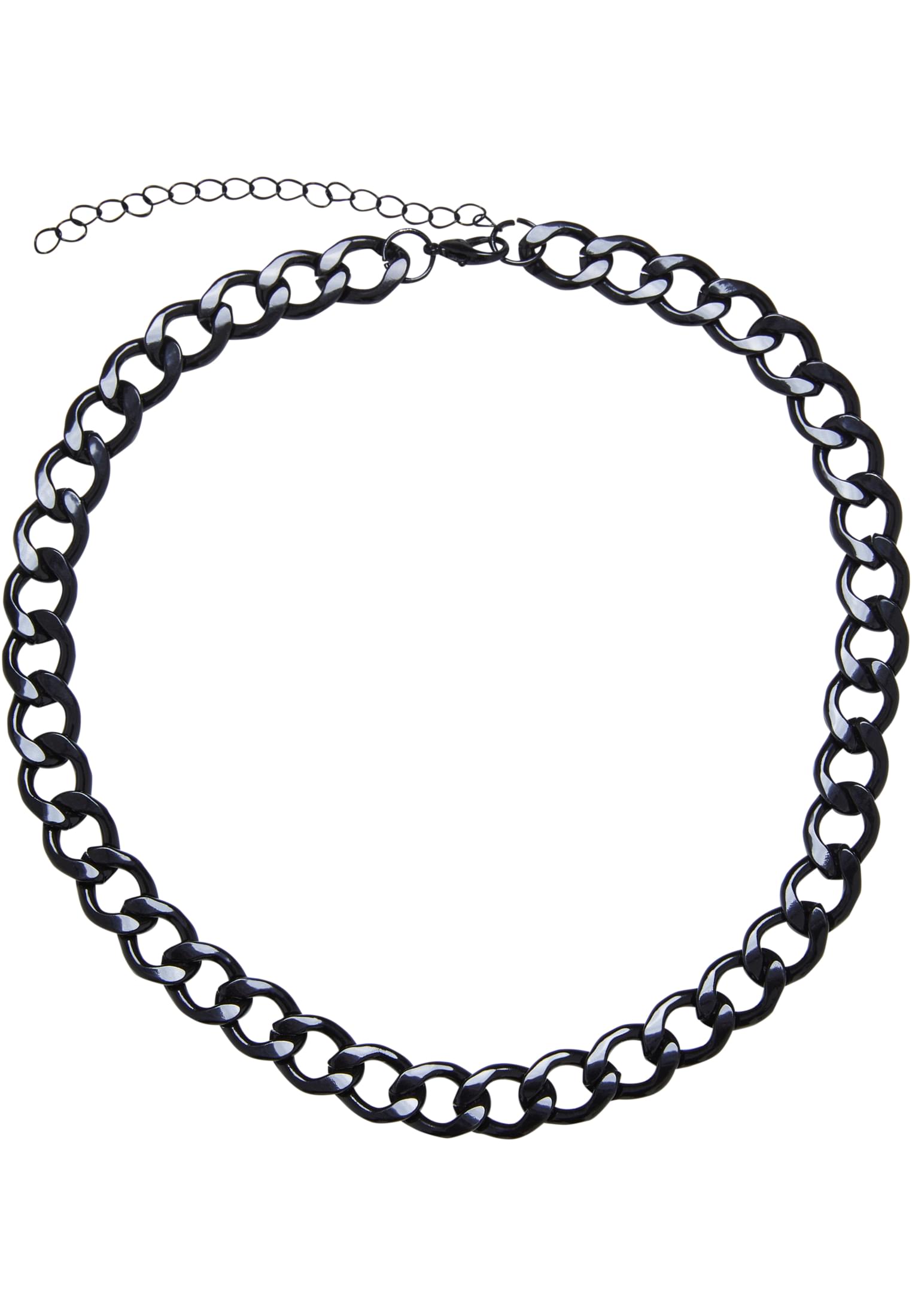 Large chain necklace in black