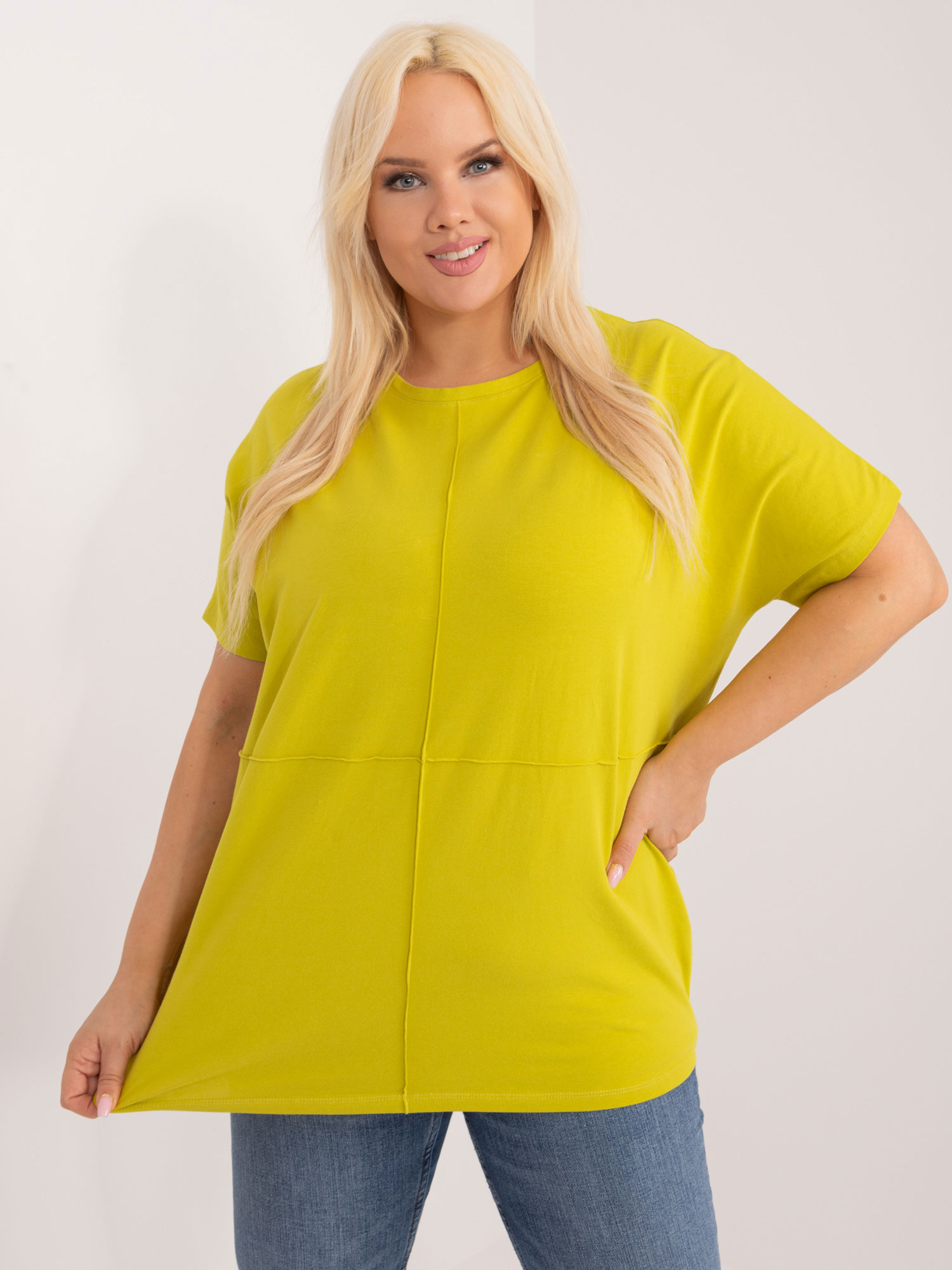 Lime plus size oversize blouse