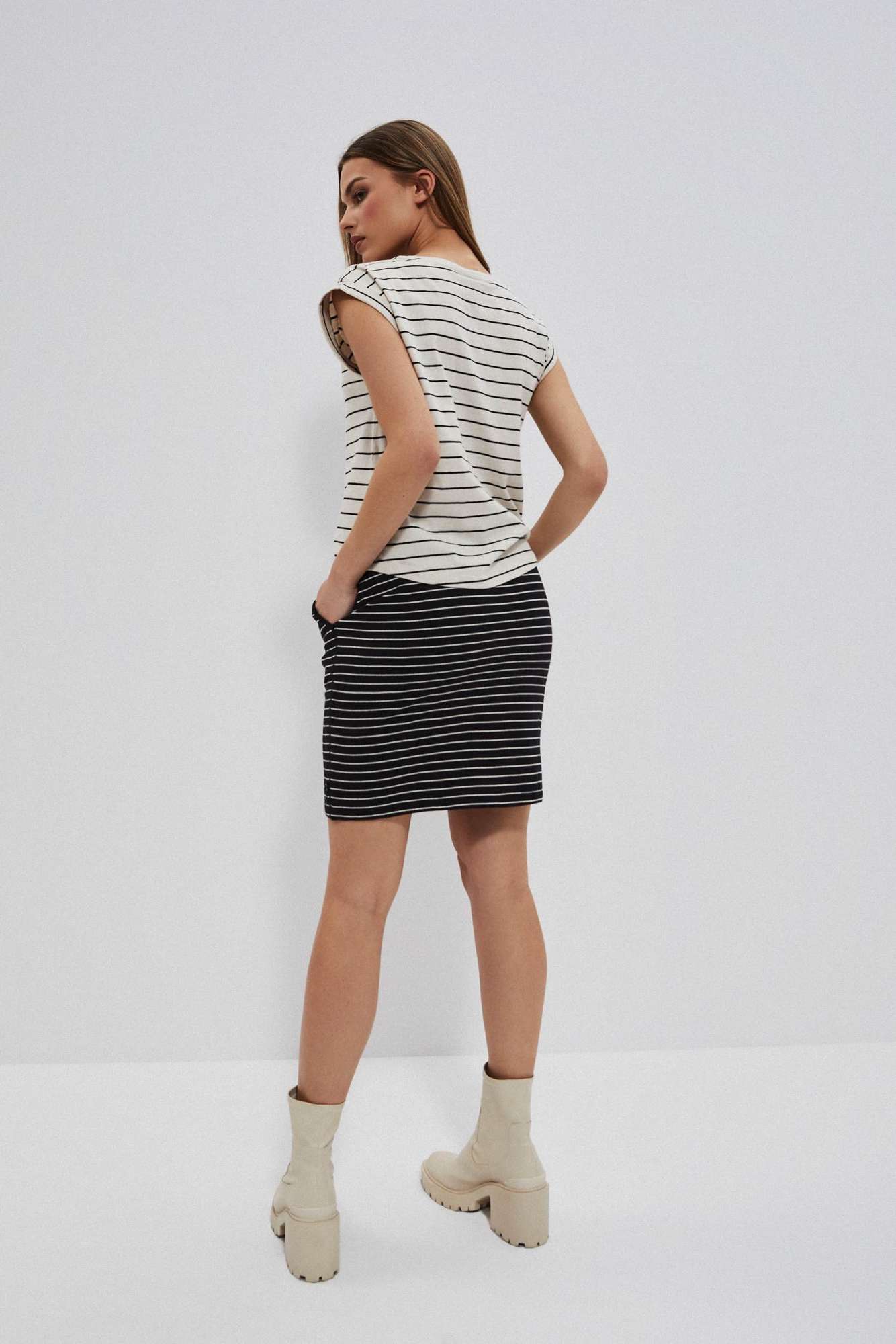 Cotton striped skirt