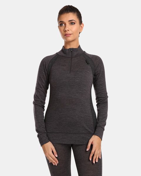Women's thermal underwear with long sleeves KILPI JAGER-W dark gray