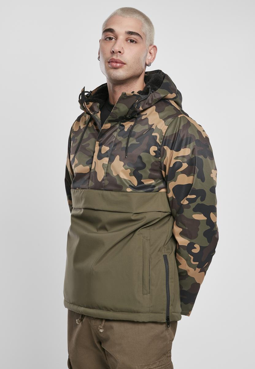 Camo Mix Pull Over Jacket Olive/wood Camouflage