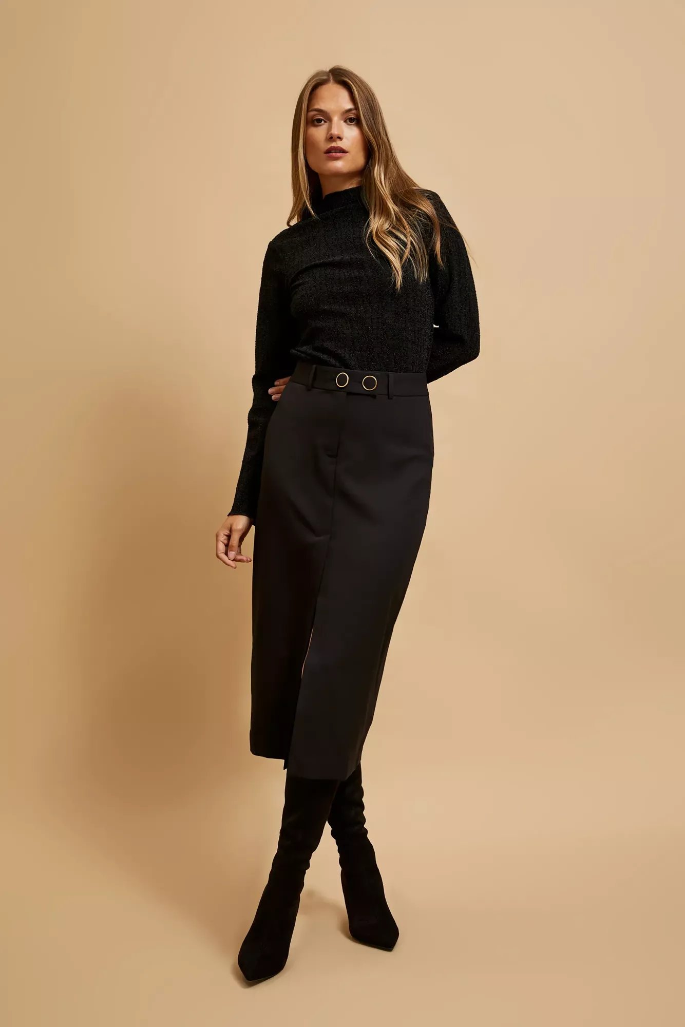 Marisse Elegant Midi Skirt