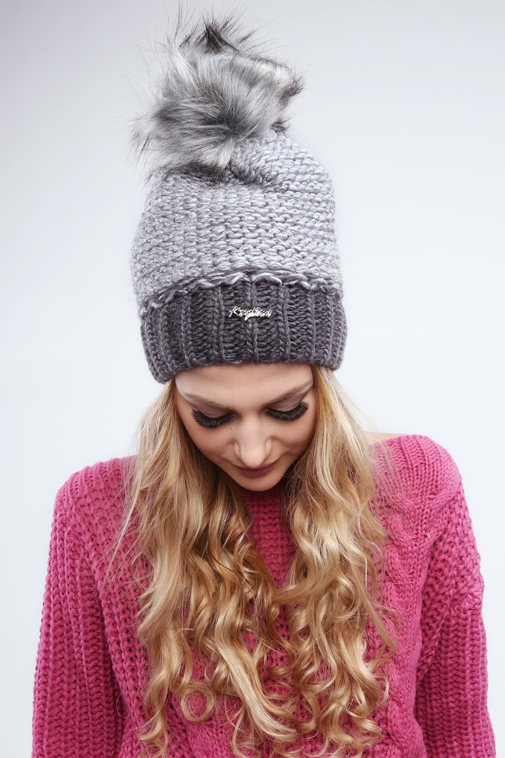 Dark gray winter cap