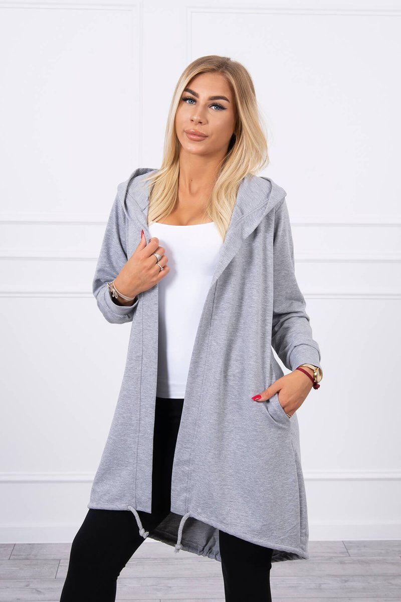 Cardigan With Grey Print