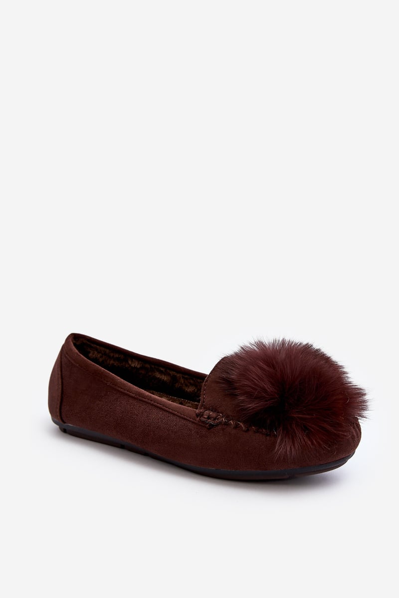 Women's loafers with brown Novas fur