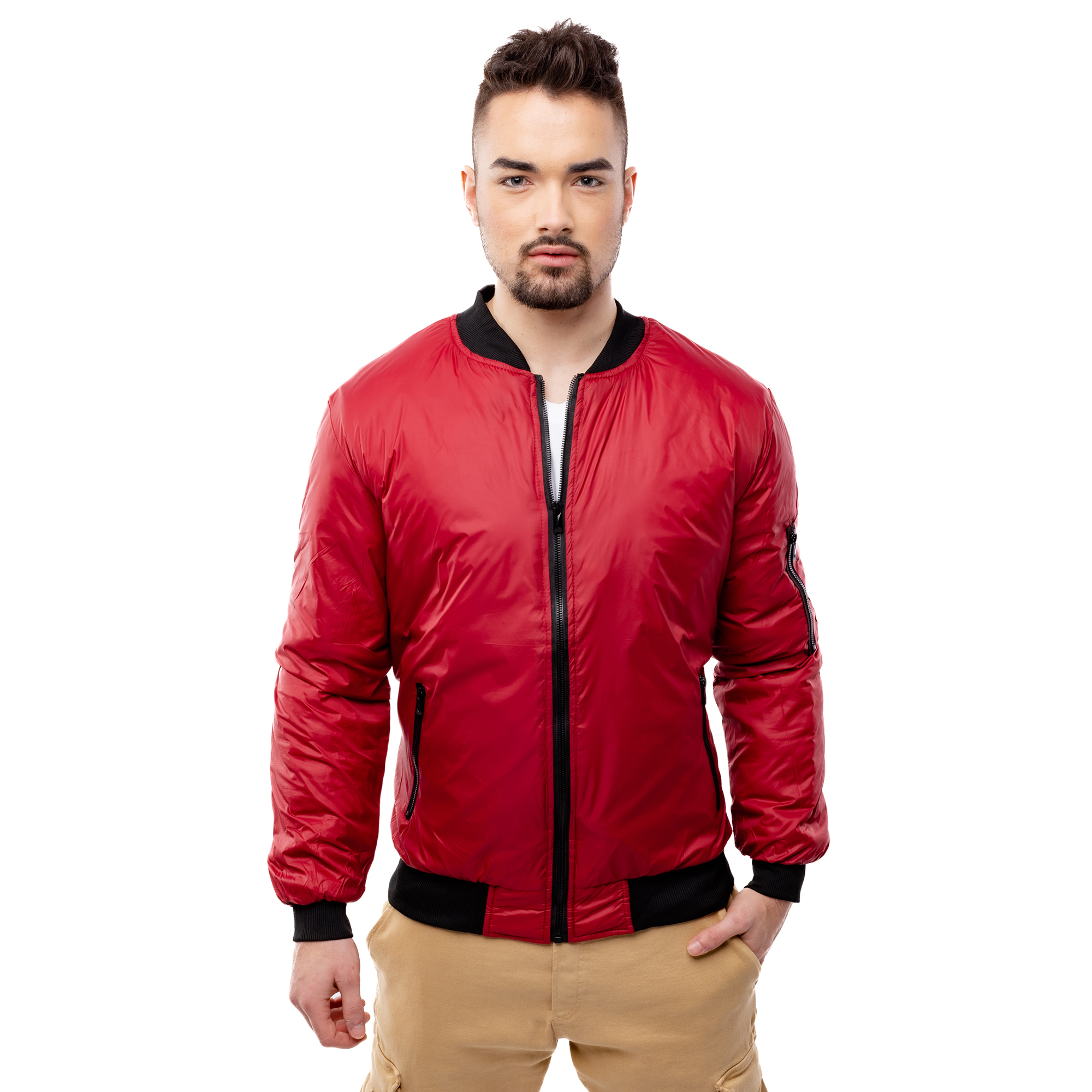 Men's Transition Jacket GLANO - dark red