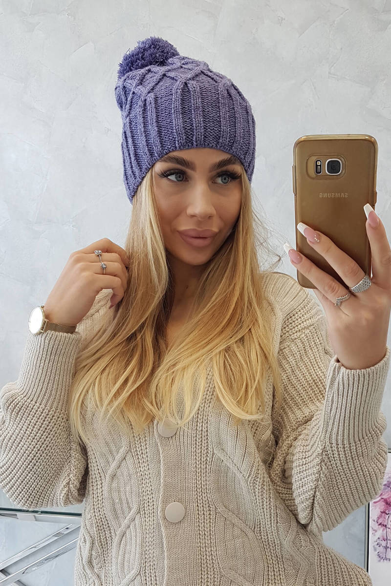 Beanie with fleece Milano K203 purple