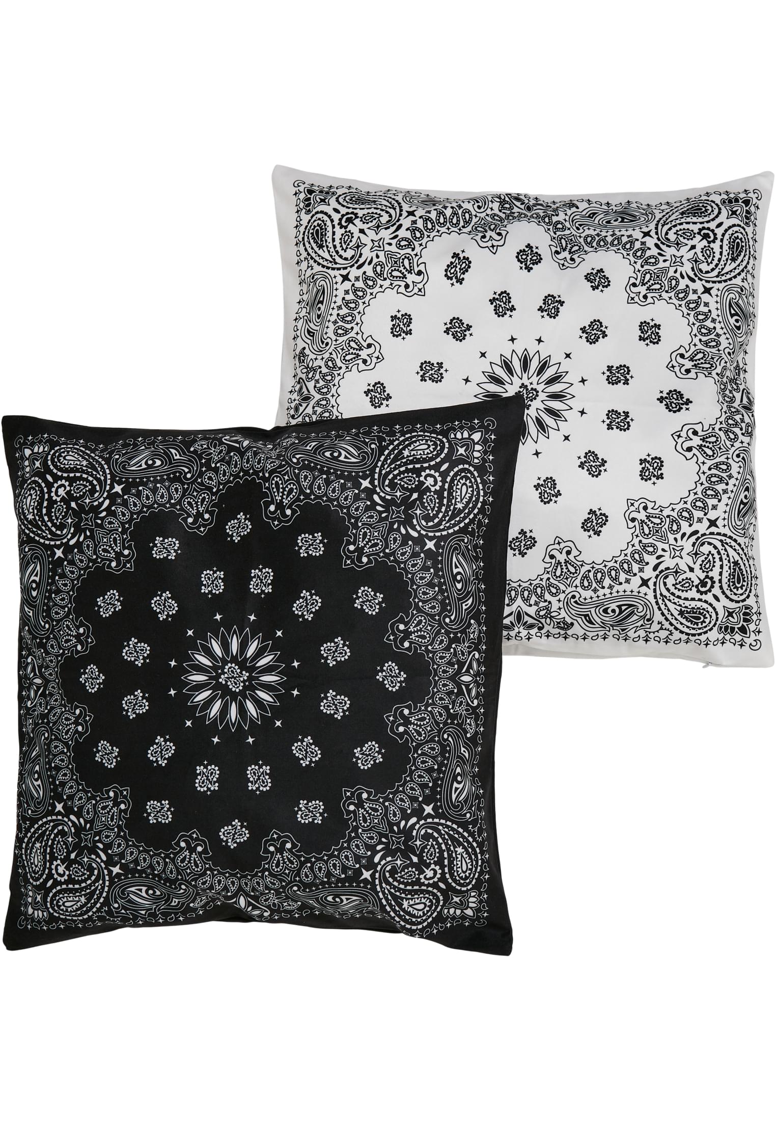Bandana Print Cushion Set Black/White