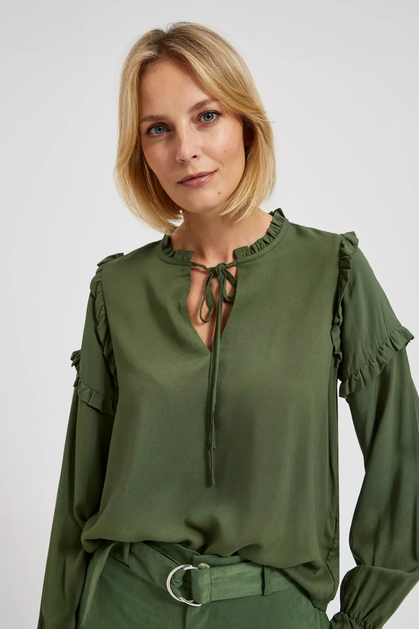 Women's khaki blouse