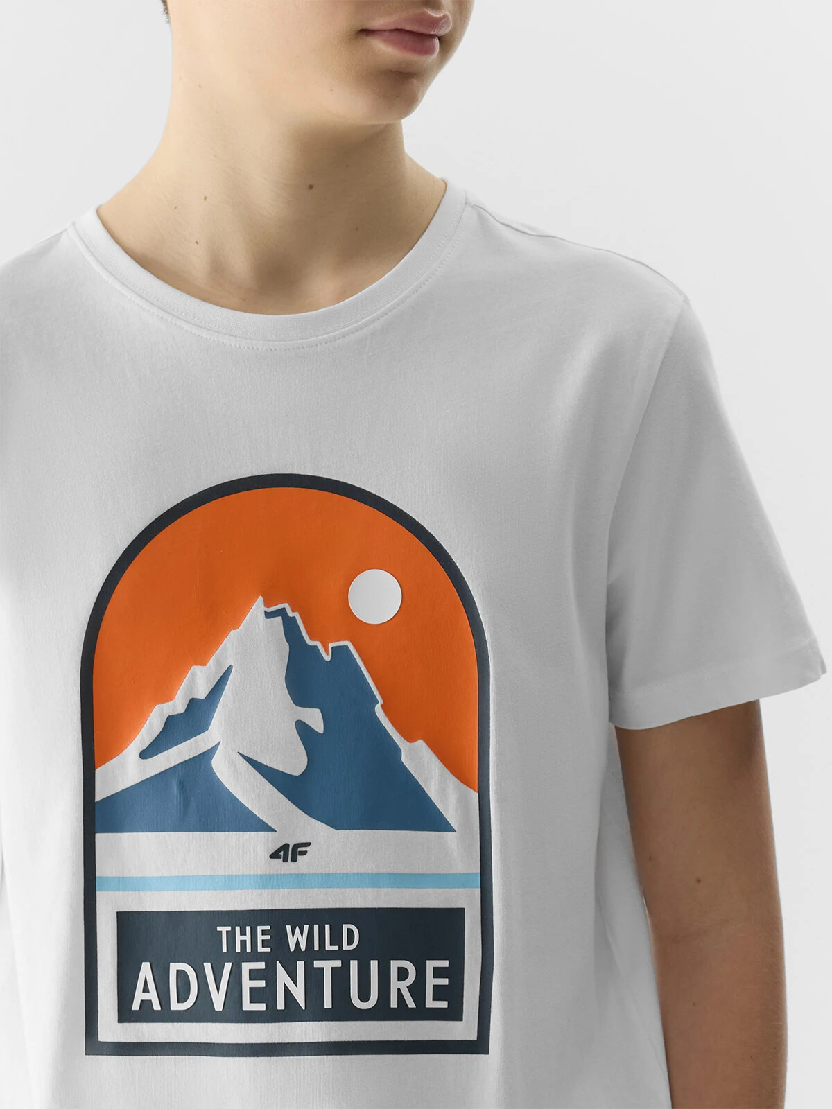 4F Organic Cotton T-Shirt for Boys - White