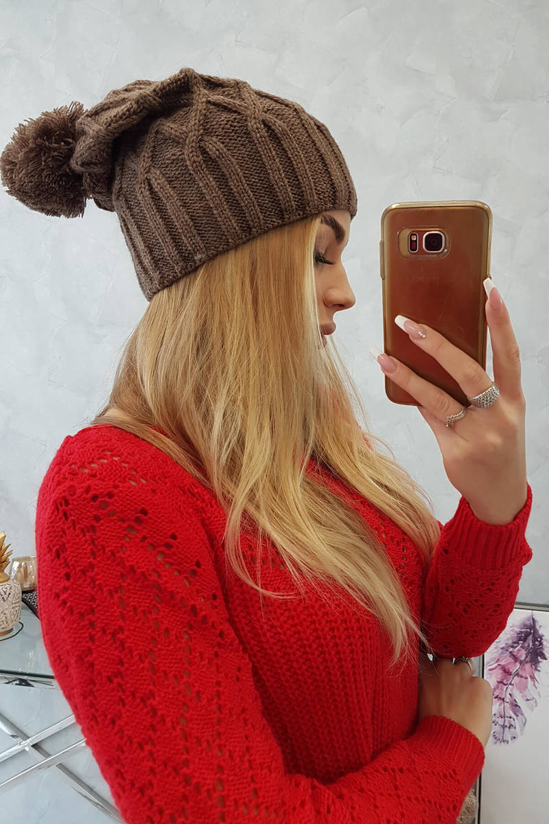 Beanie with fleece Milano K203 mocca