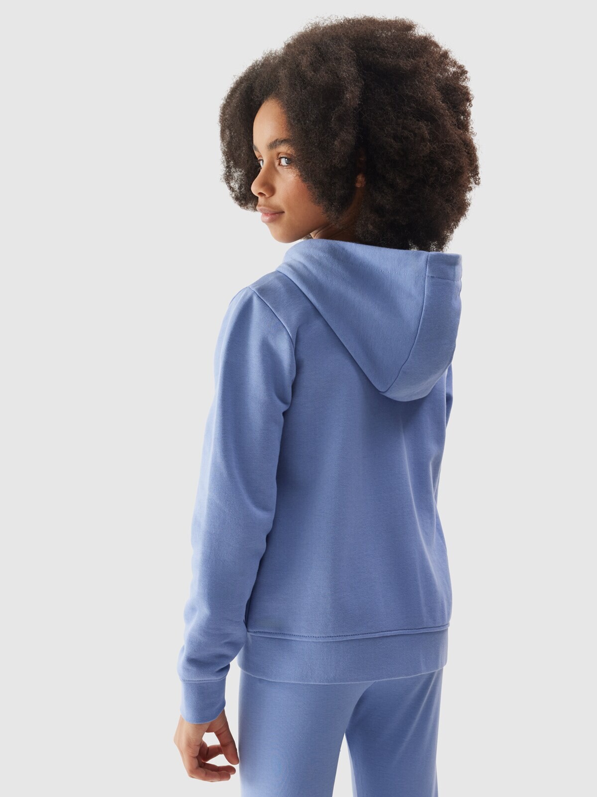 Girls' Sweatshirt with Hood 4F - Navy Blue