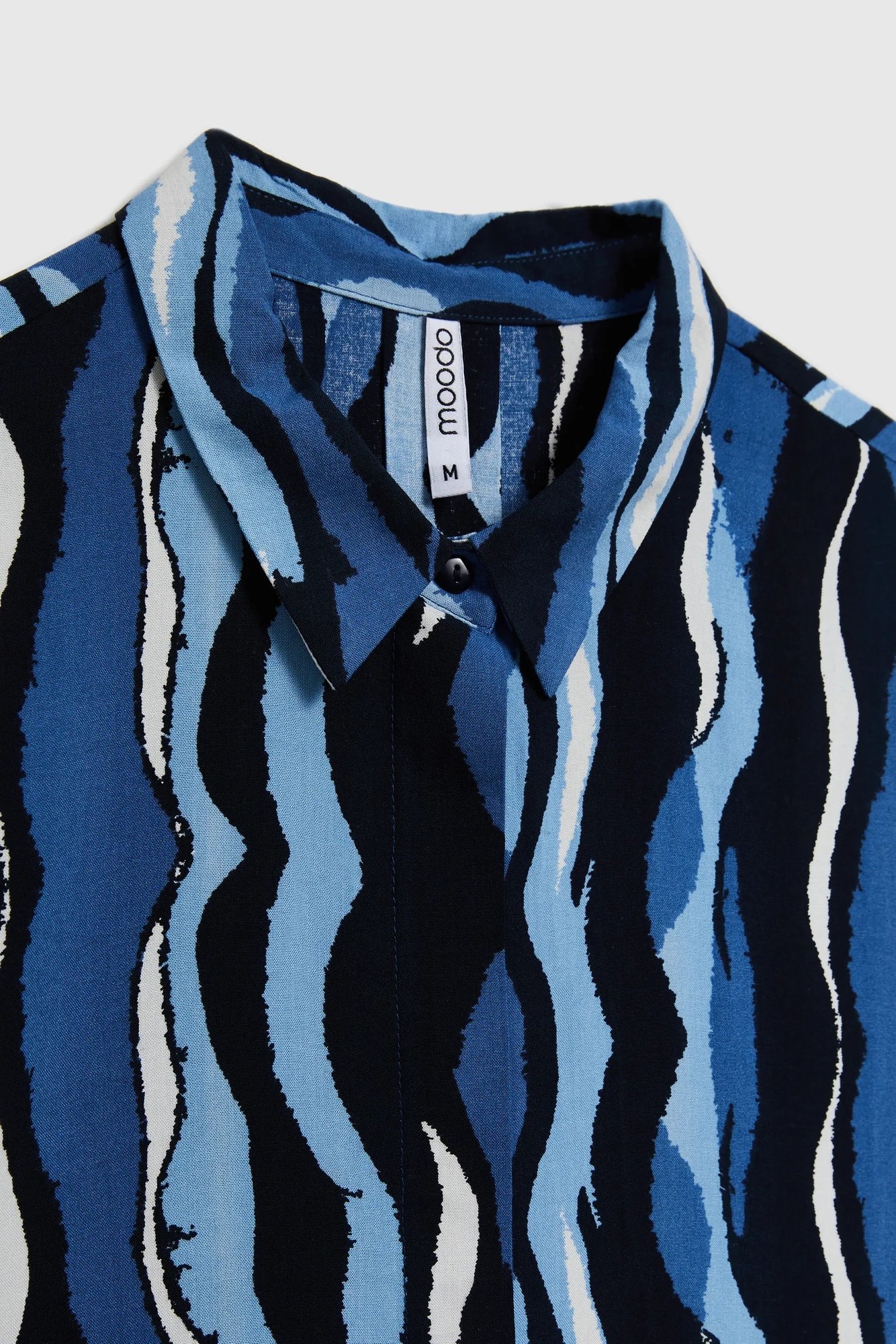 Women's shirt with MOODO pattern - navy blue
