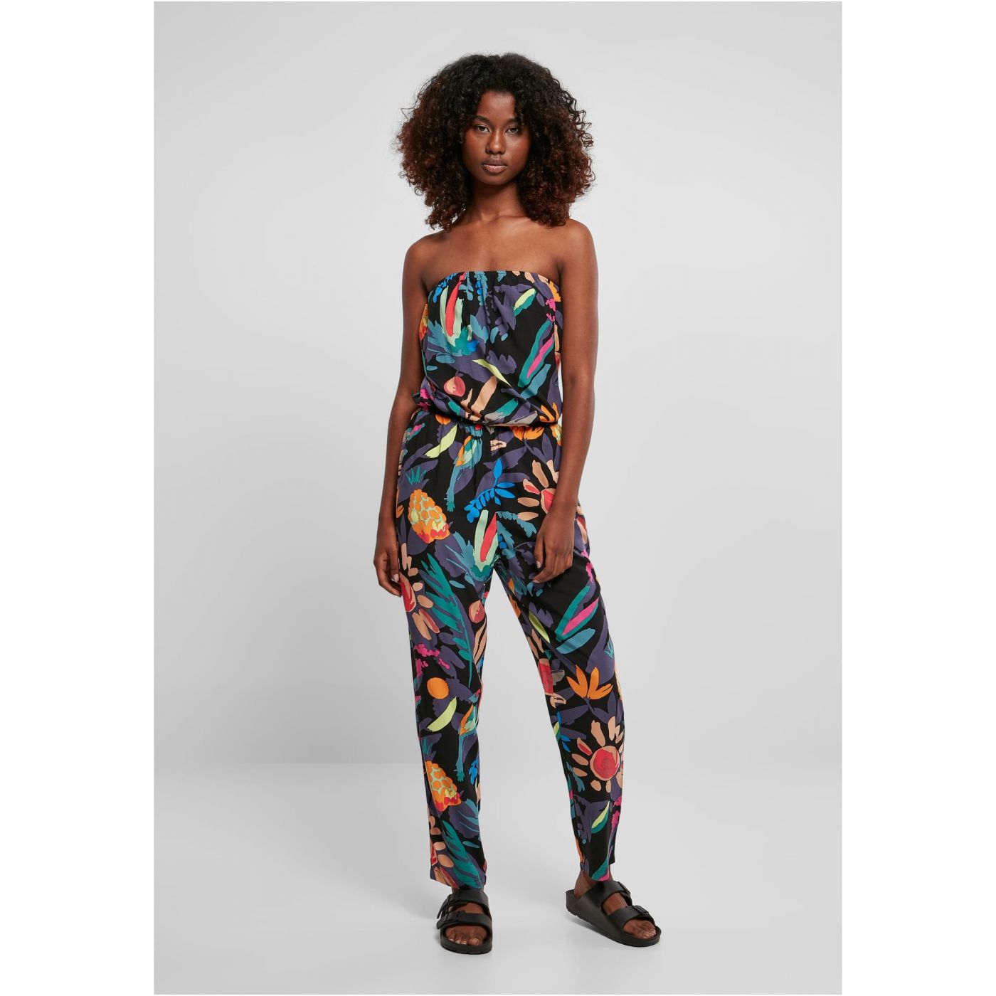 Women's Jumpsuit Made Of Viscose Bandeau Blackfruit