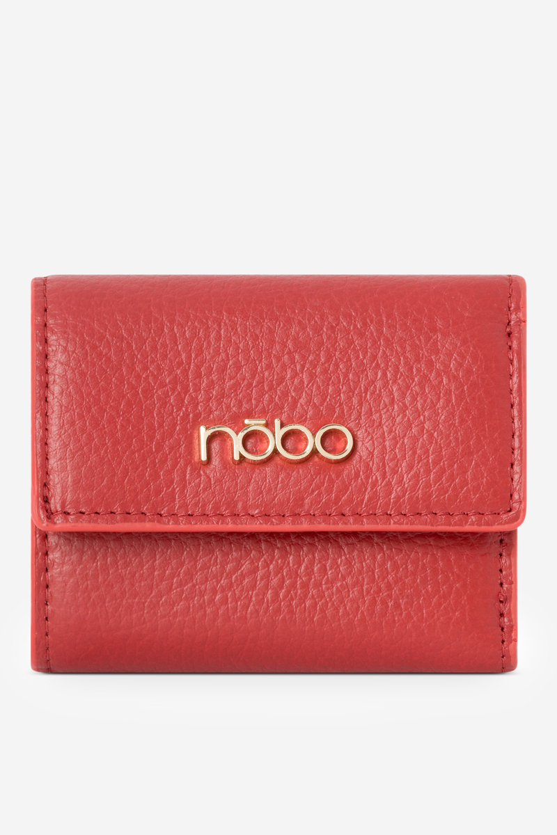 Nobo Women's Small Natural Leather Wallet Red