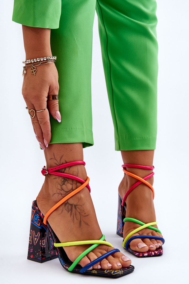 Fashionable High Heel Sandals Multicolored Josette