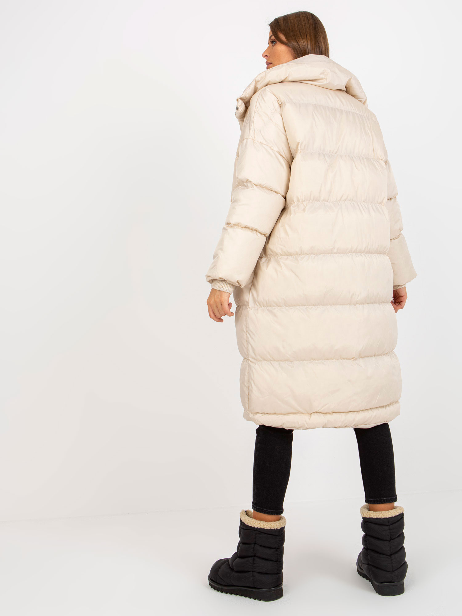 Dámska bunda Fashionhunters Beige