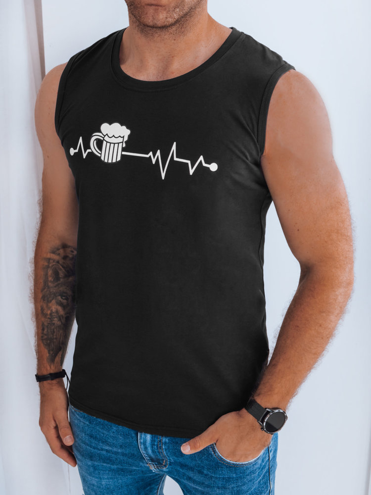 Black Dstreet Men's Sleeveless T-Shirt with Print