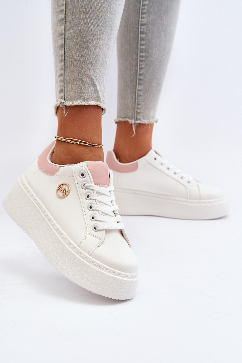 Women's White Eshen Platform Sneakers