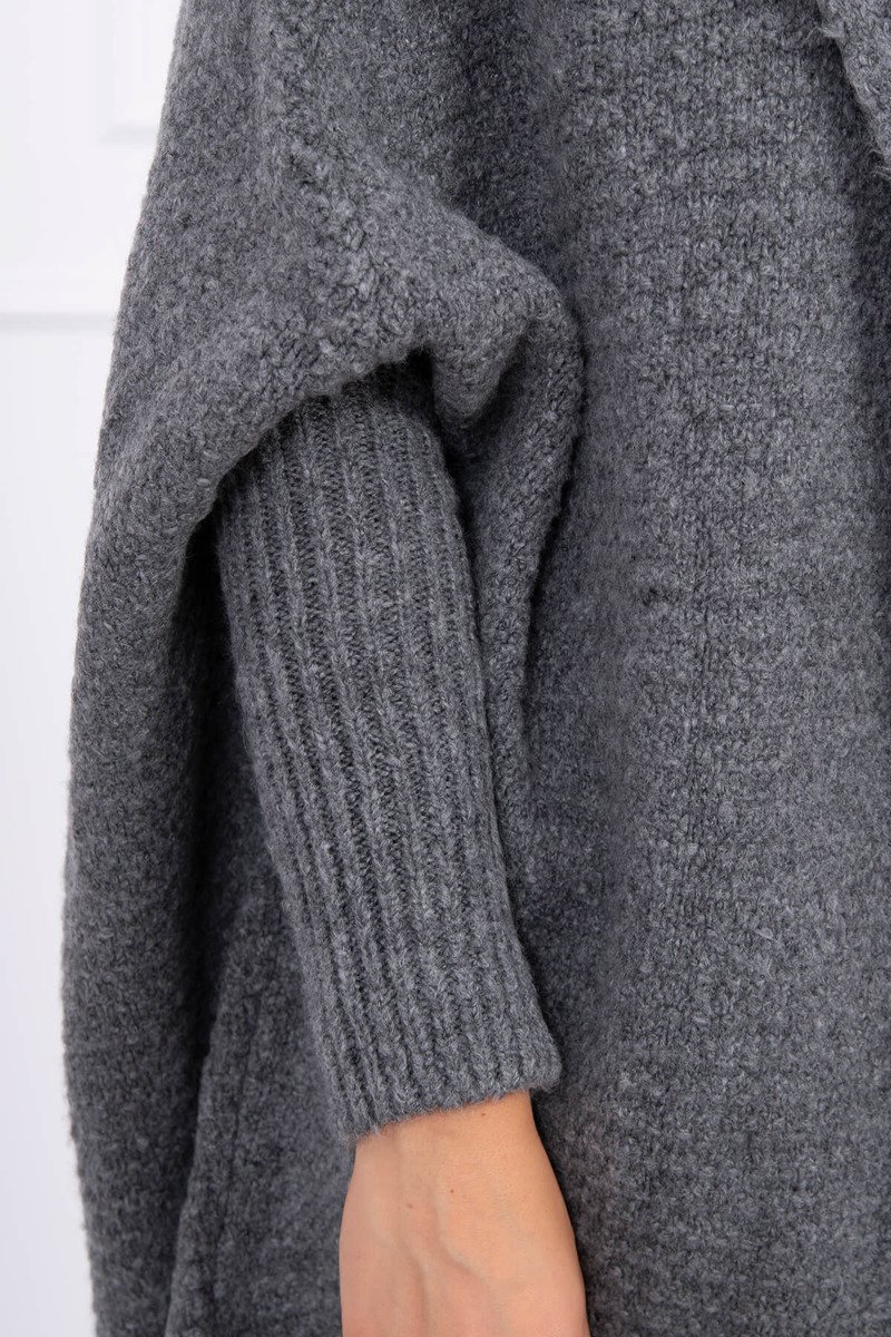 Bat hooded sweater with graphite sleeves
