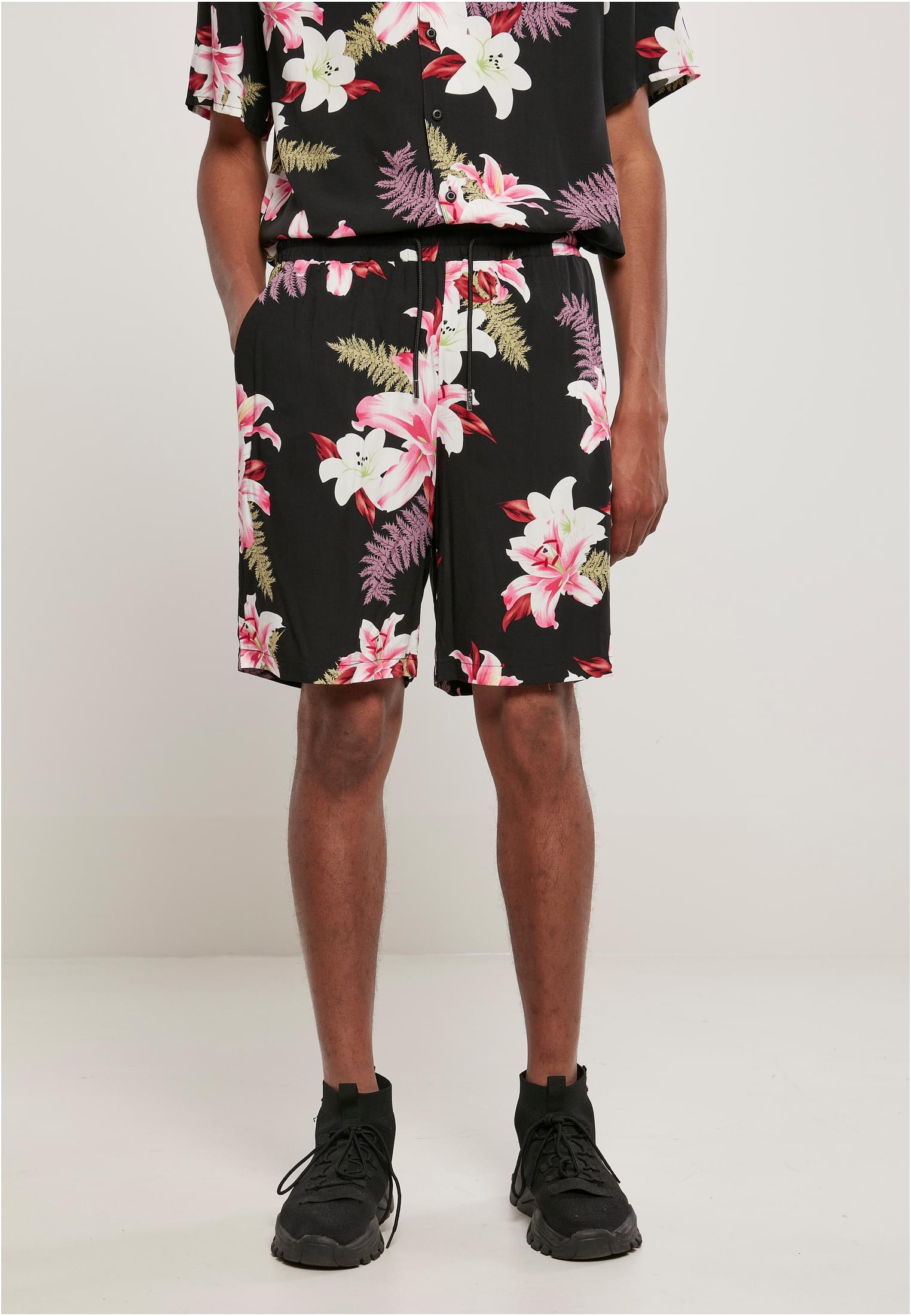 Viscose AOP Resort Shorts Darkjungle