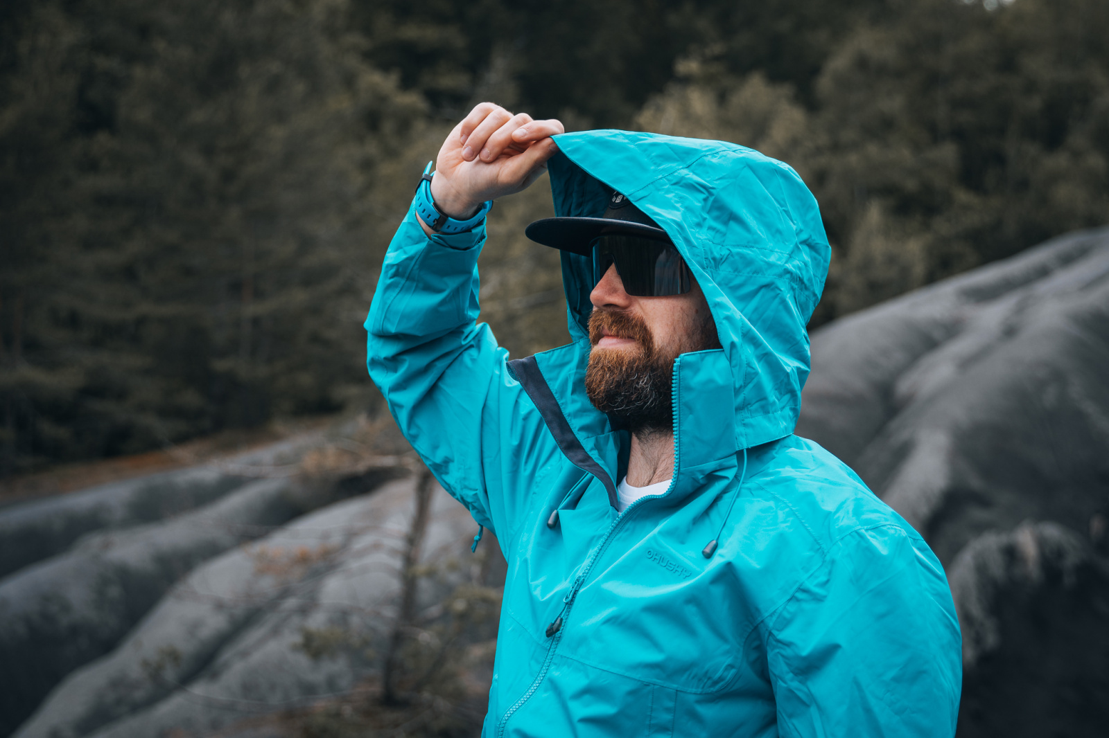 Men's hardshell jacket HUSKY Nelory M grey