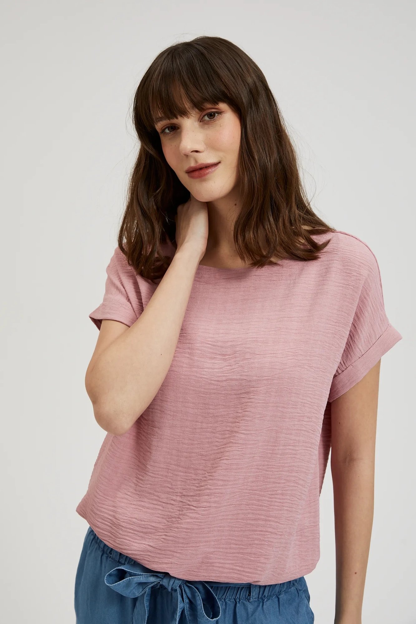 Women's T-shirt MOODO - powder pink