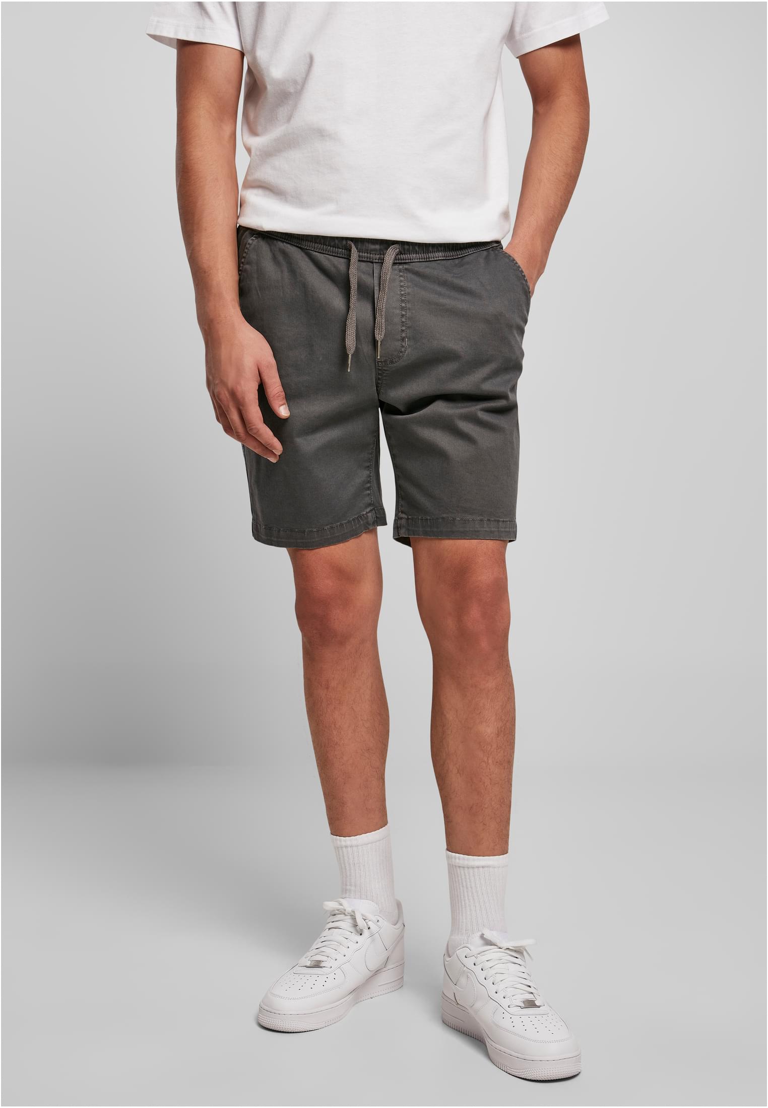 Stretch Twill Joggshorts Darkshadow