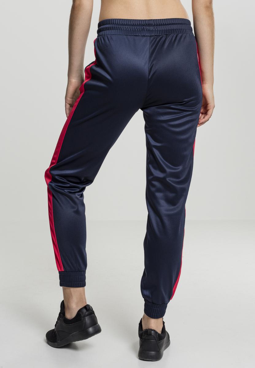 Doamnelor Cuff Track Pantaloni bleumarin / foc roșu